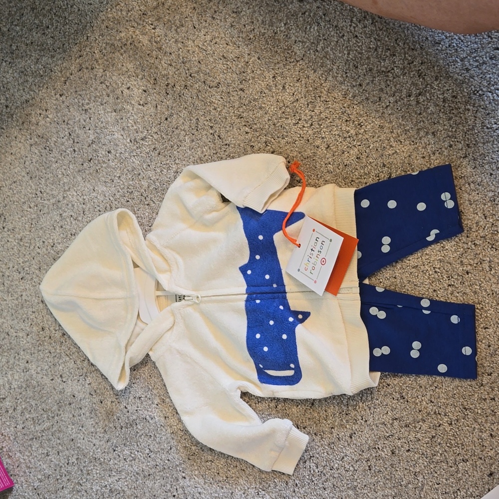 NWT soft Christian Robinson 2 pc hoodie and leggings
